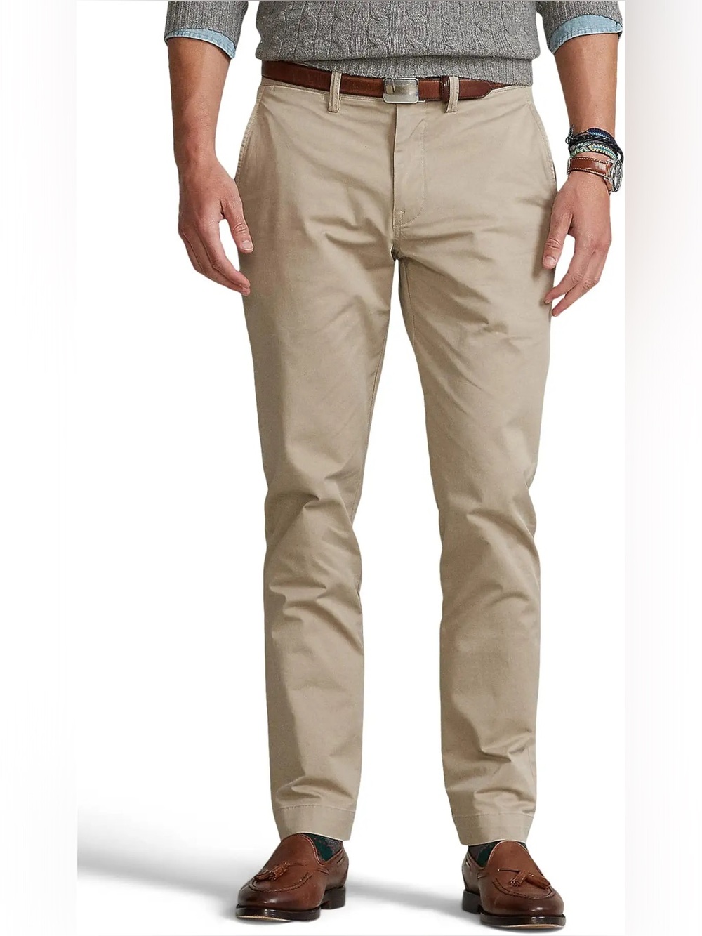 Polo Ralph Lauren Stretch Straight Fit Khaki Chino Pants Men’s 34x34 NWT Preppy